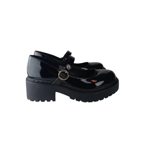 Steve Madden Shoes Womens 7MChunky Mary Jane Black Platform Block Heel